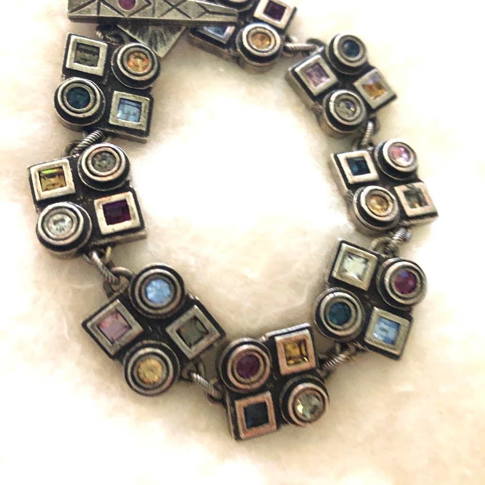 Patricia Locke Signed Bracelet Swarovski Crystals